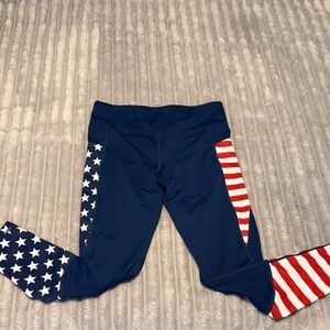 Star-Spangled Women’s Leggings - Navy, Red, and White